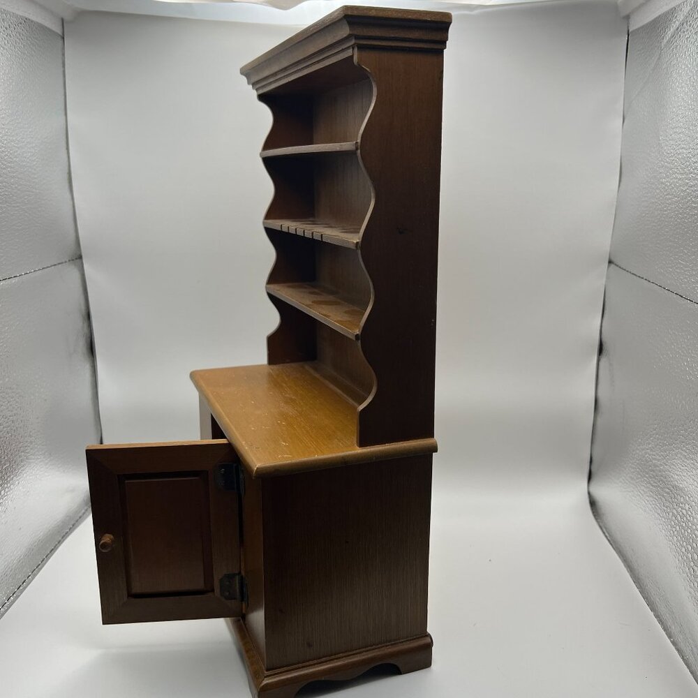 Franklin Mint Colonial Miniature Hutch Display Shelf With Cabinet - Wooden - No - Picture 8 of 8